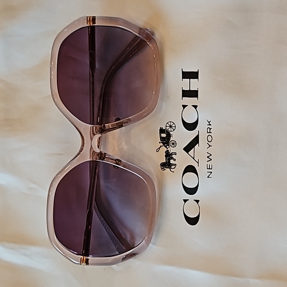 Coach sunglasses, transparent pink frames - Picture 1 of 5